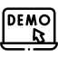 A computer showing capabillities of demo usage